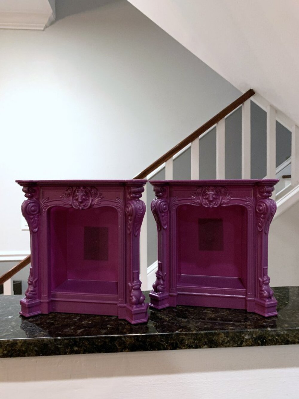 TWO Target Bullseyes Playground Purple Fireplace Display case NEW Halloween 2026